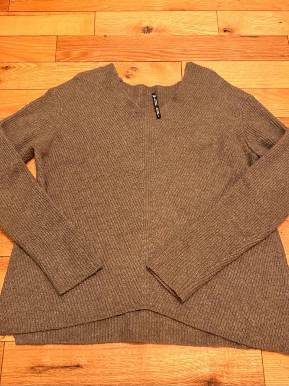 Women's Taupe Ribbed Knit Sweater - Kuhl